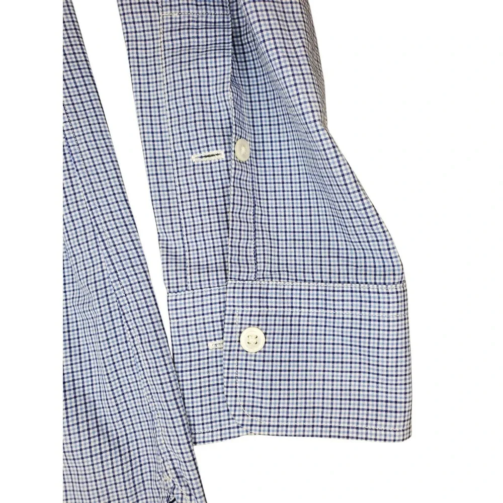 Polo Ralph Lauren Mens 14.5 33 Blue Plaid Classic Fit Button Up Shirt